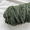 Love Fest Fibers ReLove Merino super chunky core-spun yarn in Kelp dark green