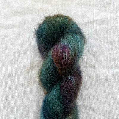 Shangdrok Misty Pinewood Mohair Silk hand-dyed small batch yarn for knitting and crochet