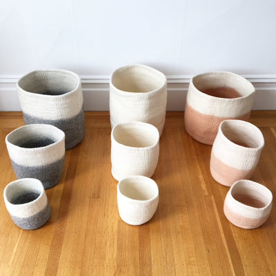 Felt Storage Baskets - Love Fest Fibers - Yuba Nesting Basket Set
