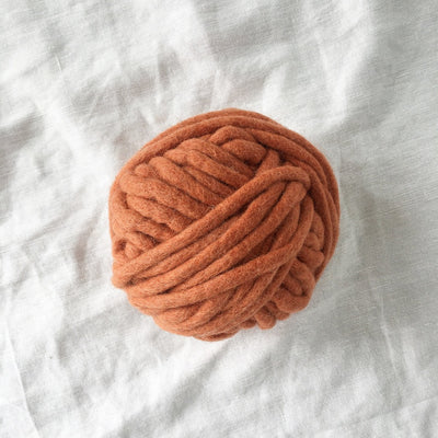 Love Fest Fibers Tough Love Tiny felted chunky wool yarn. Hand-felted from pure New Zealand wool by women artisans in Nepal. Great for knitting, crochet, weaving and macrame projects.