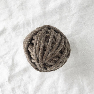 Love Fest Fibers Tough Love Tiny felted chunky wool yarn. Hand-felted from pure New Zealand wool by women artisans in Nepal. Great for knitting, crochet, weaving and macrame projects.