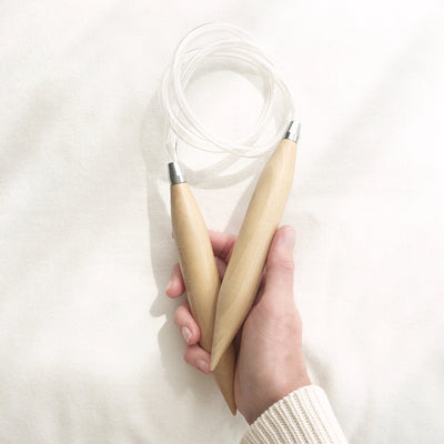 Giant Solid Birch Circular Needles - Size 50