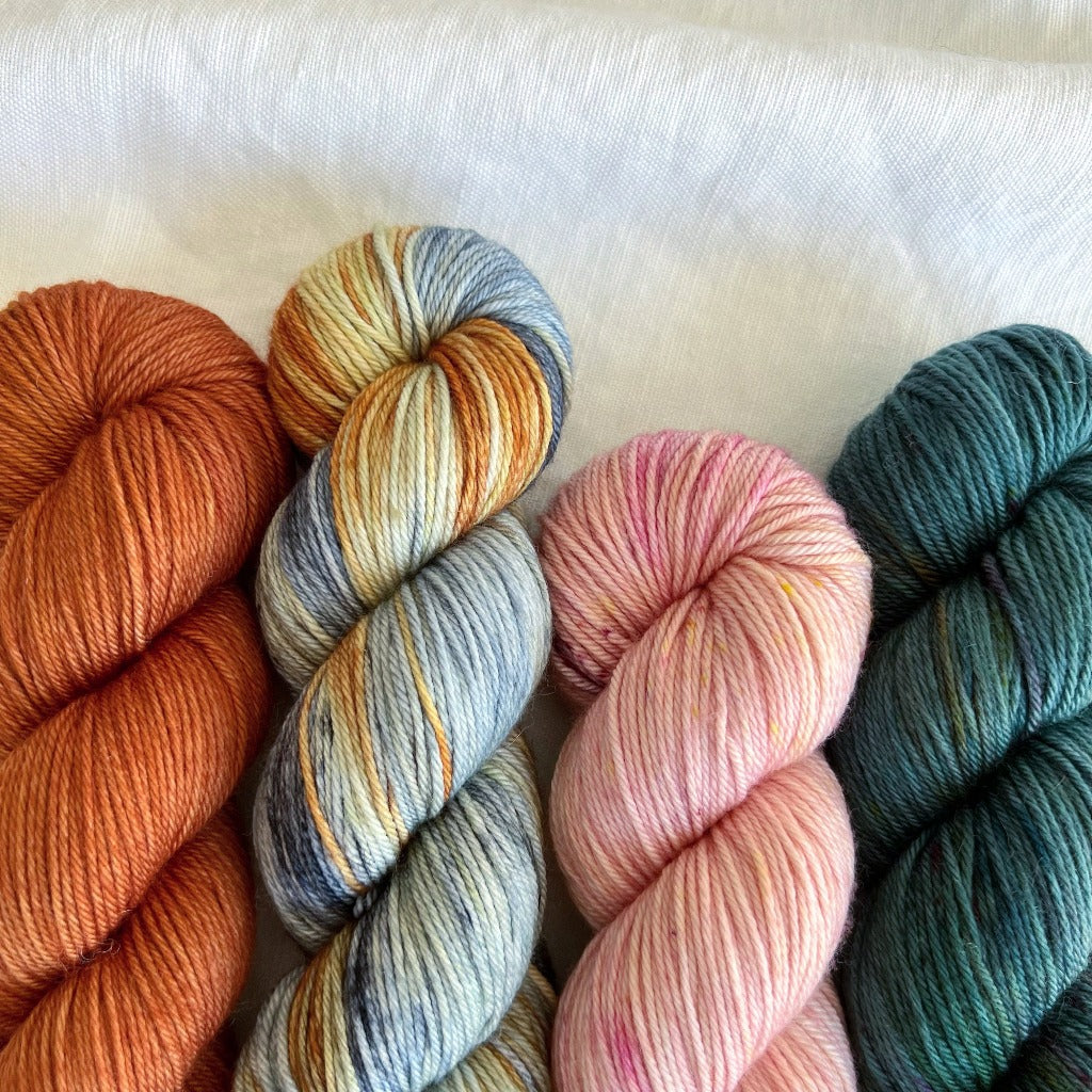 Shangdrok Super Fine Merino DK yarn at Love Fest Fibers, Hand-dyed and perfect for knitting and crochet