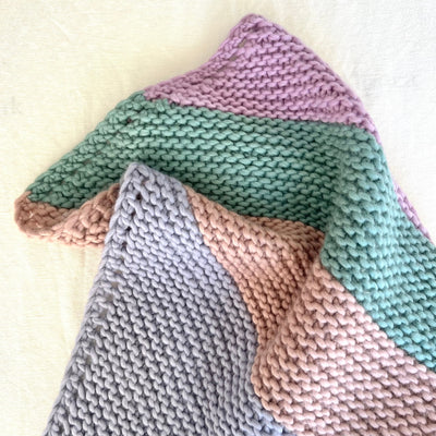 Love Fest Fibers Free Pattern Knit Baby Blanket in Super Soft Chunky Merino Wool