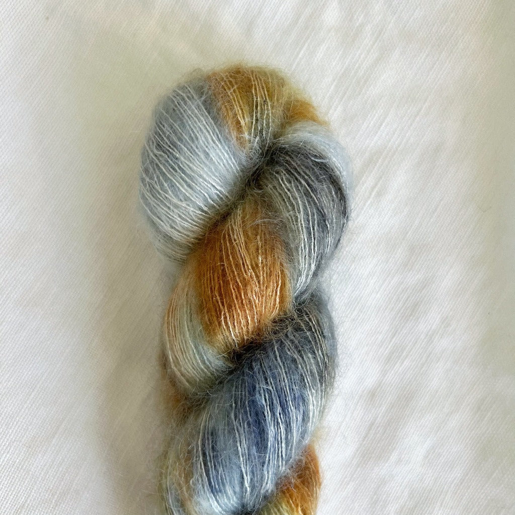 Shangdrok Hand-Dyed Mohair Silk - Love Fest Fibers