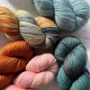 Shangdrok hand-dyed merino fingering weight knitting and crochet yarn