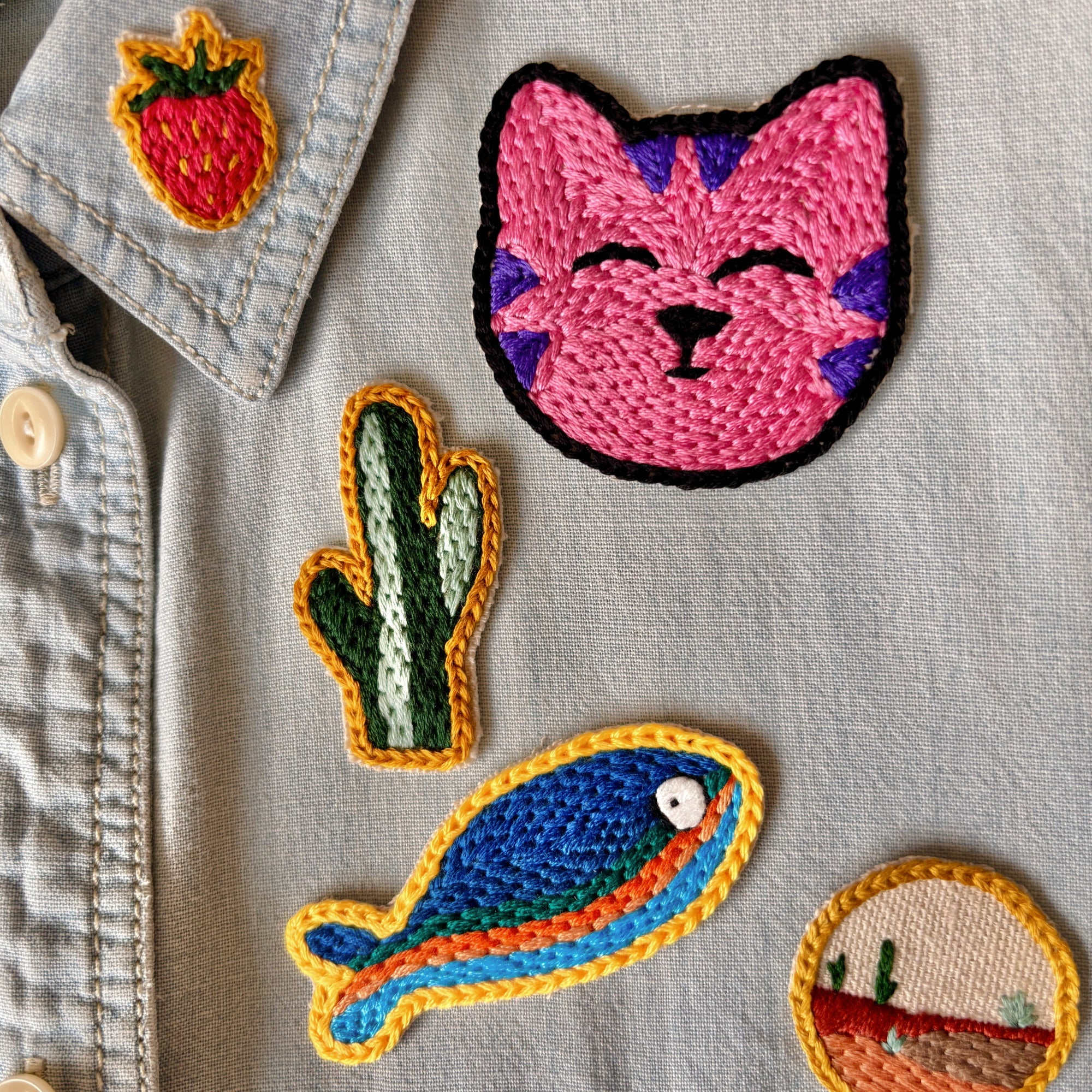 Embroider an iron-on patch with us and Amanda Farrell at Love Fest Fibers