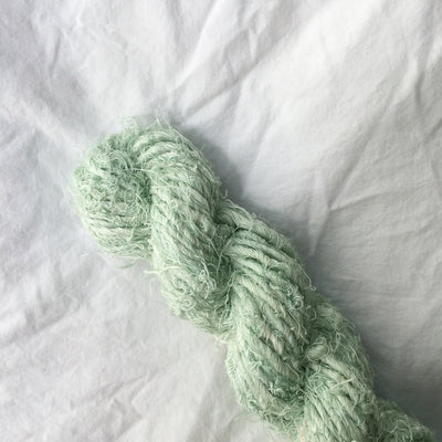 Upcycled hand-spun linen yarn for weaving, knitting and crochet from Love Fest Fibers