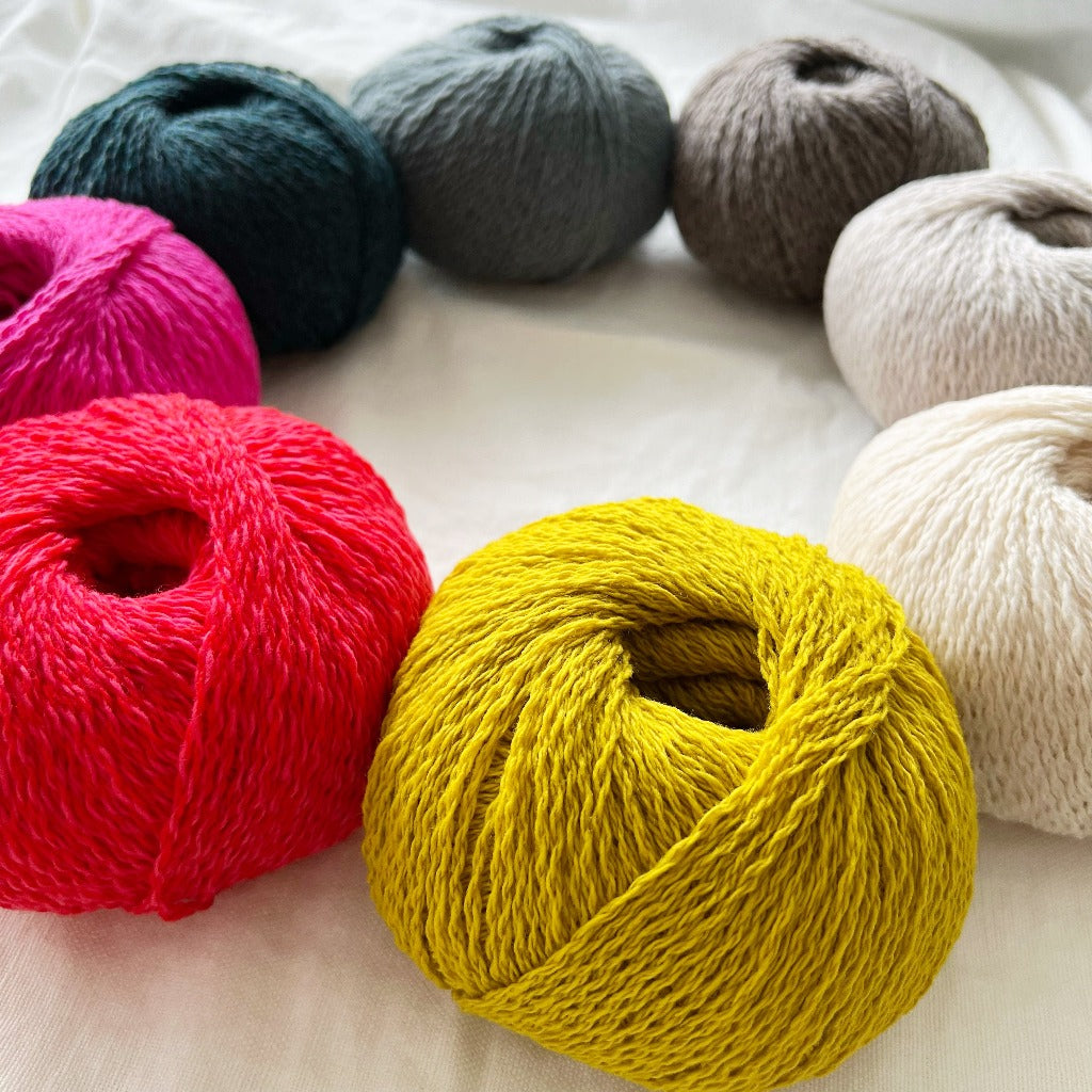 Di Gilpin Lalland pure lambswool yarn from Scotland, perfect DK weight yarn for knit and crochet apparel 