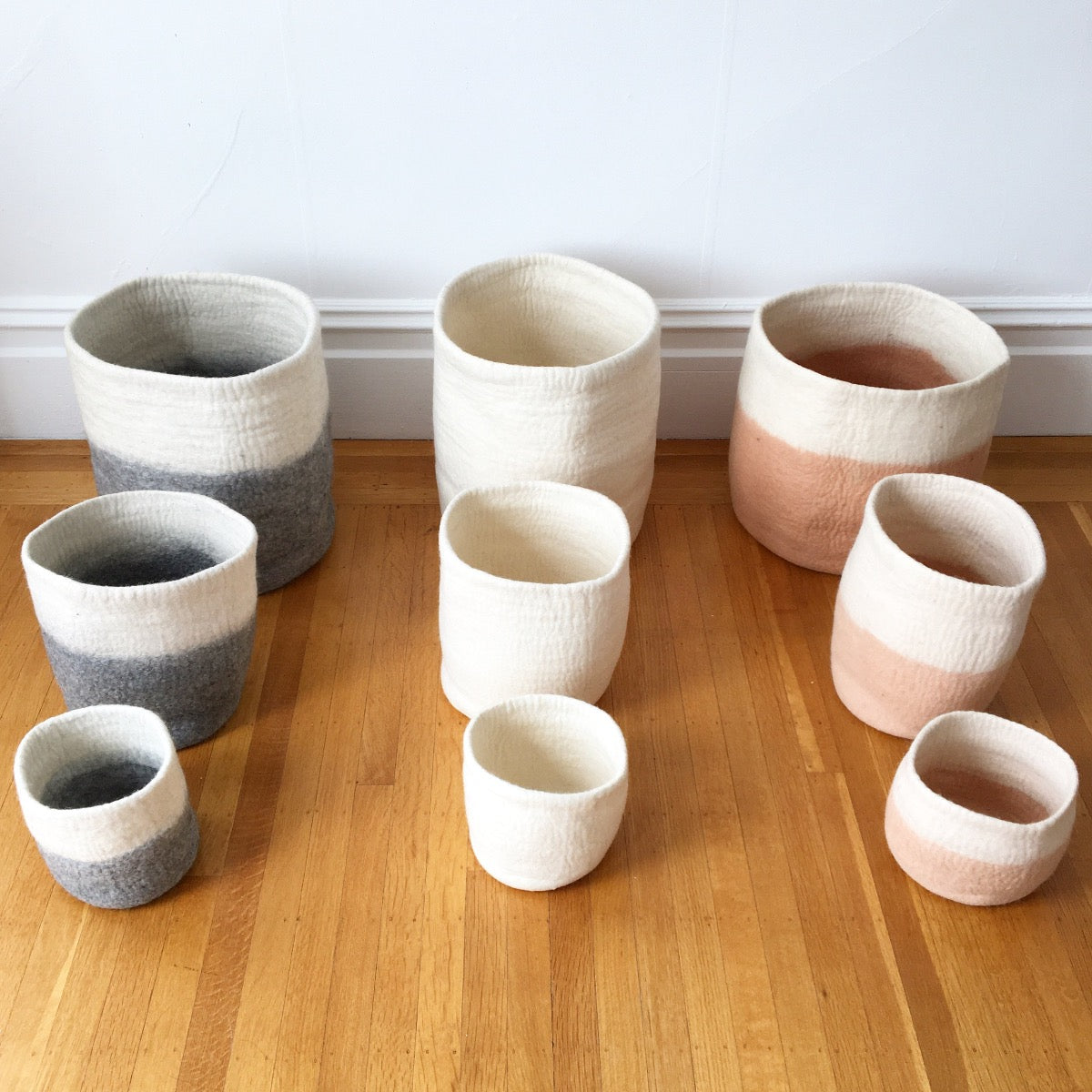 Felt Storage Baskets - Love Fest Fibers - Yuba Nesting Baskets