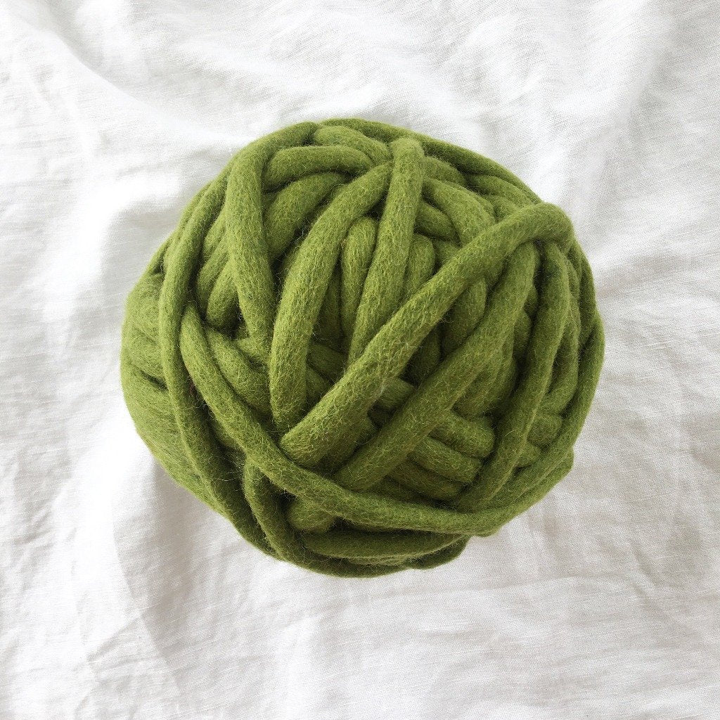 Yellow Green Felt Hearts: 100% Wool Felt Balls &Shapes