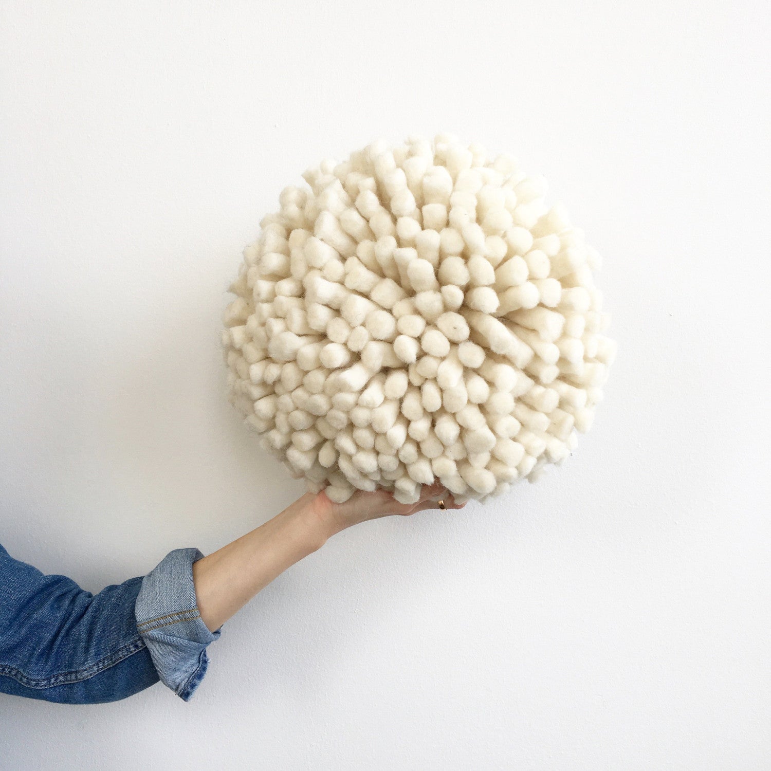 Love Fest Fibers Giant Pom Pom Pillow