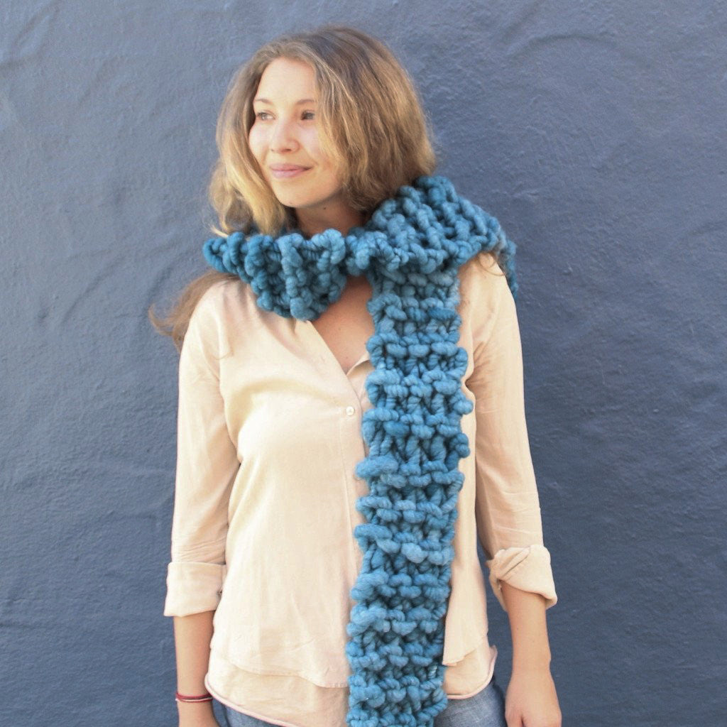 Love Fest Fibers Free Chunky Knit Scarf Knitting Pattern