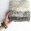 Love Fest Fibers chunky handspun yak yarn cowl - free knit pattern
