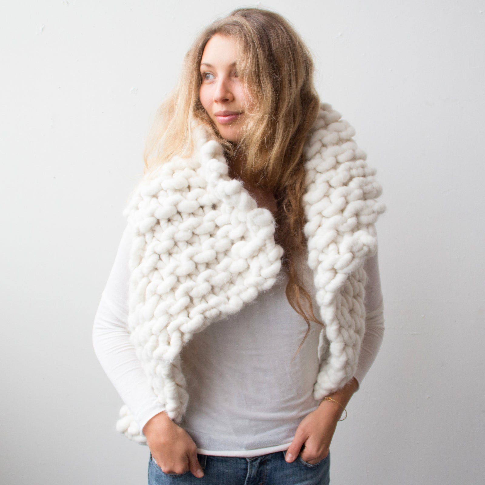 Chunky knit vest free knitting pattern