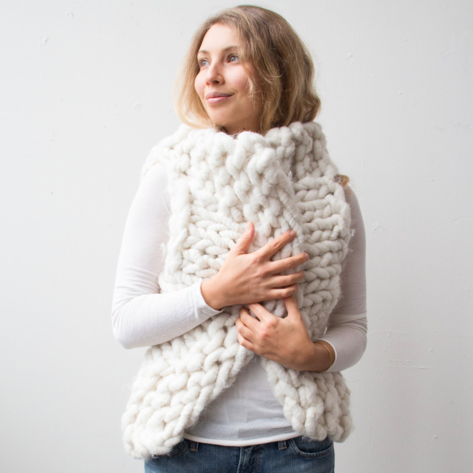Chunky knit vest free knitting pattern