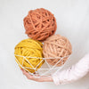 Love Fest Fibers Tough Love super chunky yarn. Pure New Zealand wool hand-felted by women artisans in Nepal. Great for knitting, crochet, weaving and macrame projects.