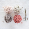 Love Fest Fibers ReLove Weaver's Set. Each fiber pack is a specially curated collection of our super chunky core spun yarn for weaving, tapestry and other creative DIY projects.