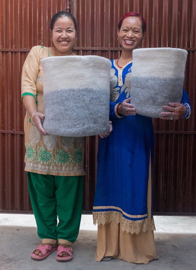 Love Fest Fibers Yuba Nesting Baskets Felted in Nepal